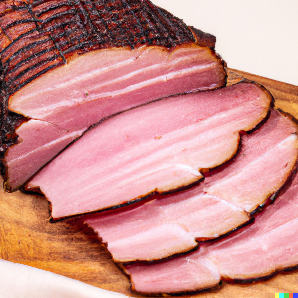 Smoked brisket sliced on a cutting board